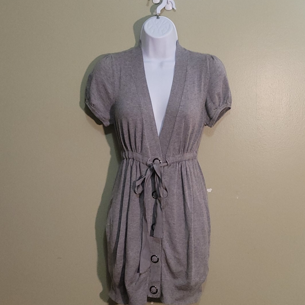 Grey shirt dress